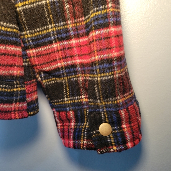 Christopher & Banks Womens Wool Blend Red & Black Plaid Lined Jacket Size XL - Picture 6 of 13
